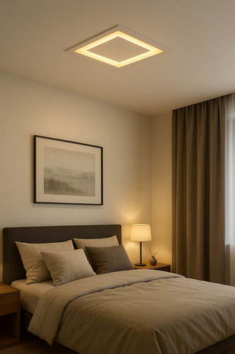 Plafon De Embutir Luz Indireta 40x40 Para 4 Lâmpadas E27 Estrutura Branco 127/220v