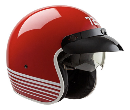 Casco para moto abierto Hawk 721  rojo colors talle M 