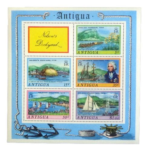 Antigua Barcos, Bloque Sc. 373a Nelson 1975 Mint L8760