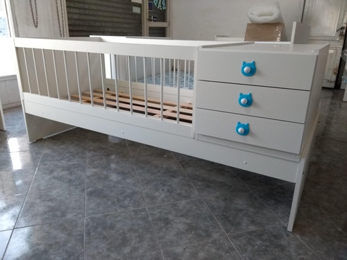 Imagen 5 de 10 de Combo Juego Dormitorio Bebé Cuna Funcional Ropero Chifonier