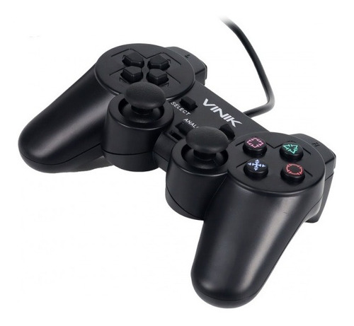 Controle Para Pc Com Fio Usb Modelo Play 2 Preto Vinik