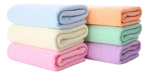 6 Toallas Toalla De Baño Grande Microfibra 70 X 140 Cm