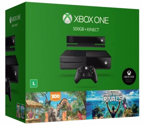 Xbox One 500GB + Kinect + 2 Jogos para Download + Controle sem Fio