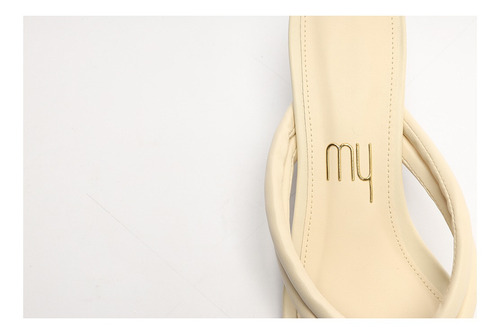 Imagem 6 de 6 de Sandália Feminina Mule Salto Fino Baixo Tiras - My Shoes
