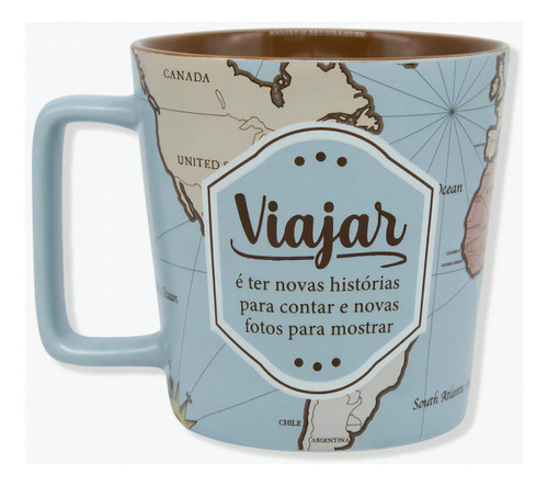 Caneca Buck Viajar Novas Histórias  Zonacriativa Zona Criat