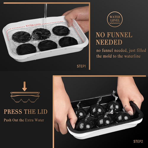 Máquina Para Hacer Bolas De Hielo Para Whisky, [llena Sin Em