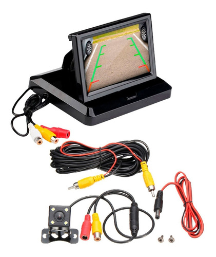 Kit Pantalla Monitor Y Camara Marcha Atras Trasera Retroceso