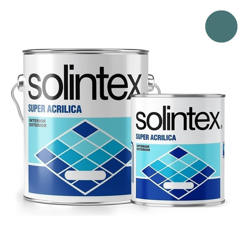 Pintura Super Acrilica (a) Turquesa 369 Galon Solintex