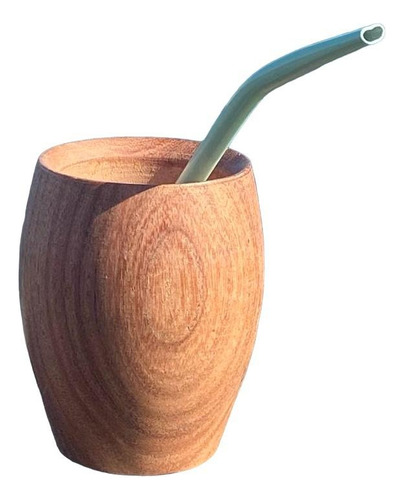 Mate De Madera Algarrobo Modelo Huevito O Vasito Torneados