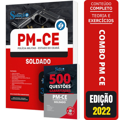 Kit Apostila Pm Ce Soldado + Caderno De Questões Pm Ceará