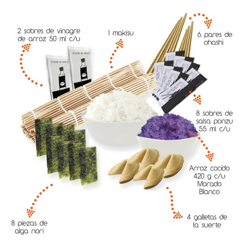 Imagen 2 de 8 de Sushi Kit Día De Las Madres Con Sake