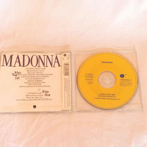 Madonna Whos That Girl Cd Maxi Single Rare Alemania 1987 (Usado)