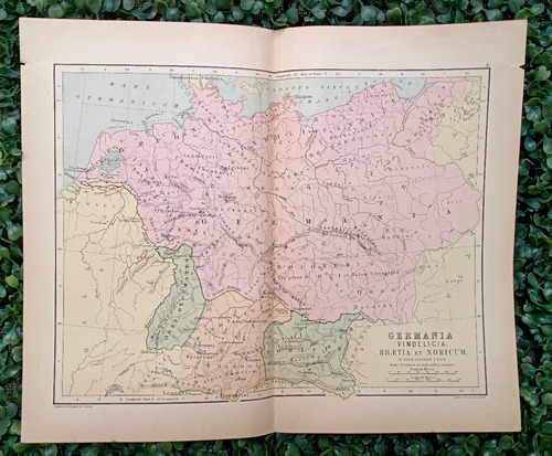 Alemania , Germania Mapa Del Siglo Xix