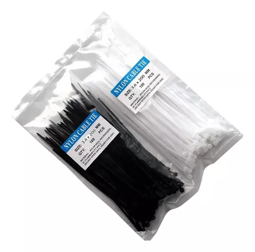 Bol. Abrazadera Plastica Negra 20 Plg 25 Uni (44331) Volteck — El