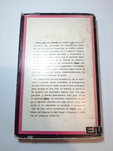 Imagen 10 de 10 de Antiguo Libro Jaula Para Un Cobarde Zabal 1972 Ro 1444