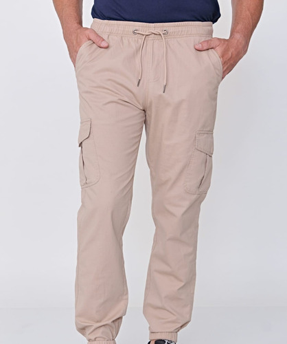 Pantalón Hombre Cargo Jogger Importado Joger Gabardina