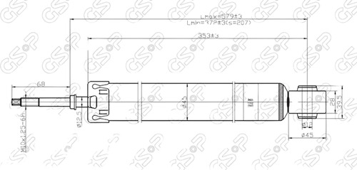 Amortiguador Trasero Breme Nissan Sentra B17 13-13