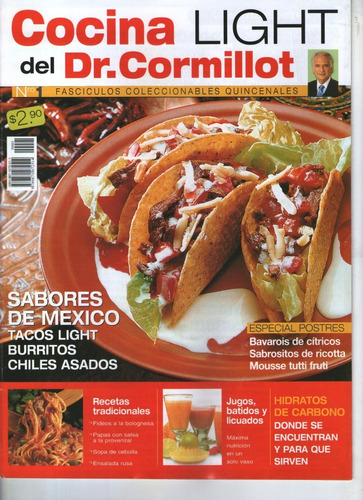 Revista Dr. Cormillot Cocina Light Pack X3  2006 N°1-2-3