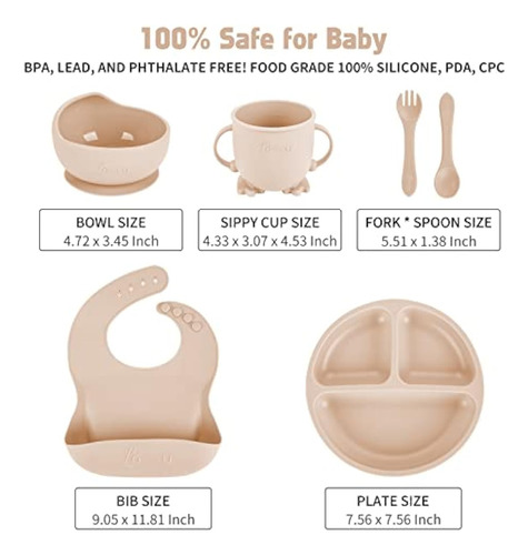 Set De Alimentación De Silicona Para Bebés | Baby Led Weanin