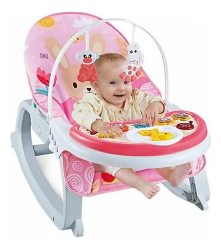 Silla Mecedora Vibradora Musical Antirreflujo Para Bebe 