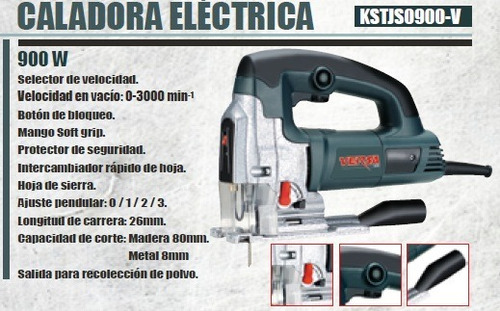 Imagen 2 de 2 de Sierra Caladora 900w Ingletadora Pendular Versa Industrial