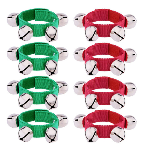 Ooqcmm 8 Pulseras De Navidad, Campanas De Navidad, Pulseras 