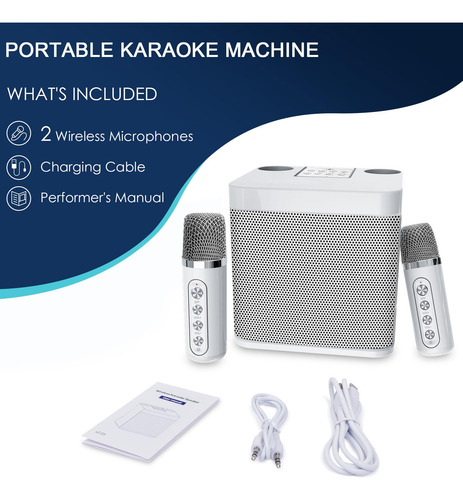 Máquina De Karaoke Flyasny Para Adultos Y -blanco