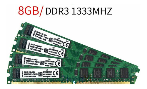 Memoria Ram Pc Desktop 8 Gb Pc3-10600 Ddr3 1333 Mhz 1.5v