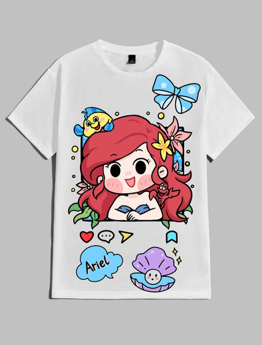 Remera Unisex Princesa Disney Ariel - #k