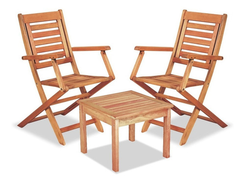 Imagen 3 de 4 de Silla Plegable De Madera Amancay C/ Apoyabrazos Eucaliptus