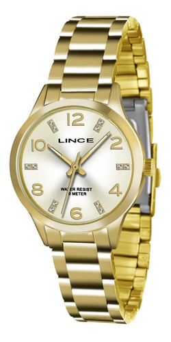 Relógio Lince Feminino Lrgh025l C2kx Dourado Pequeno