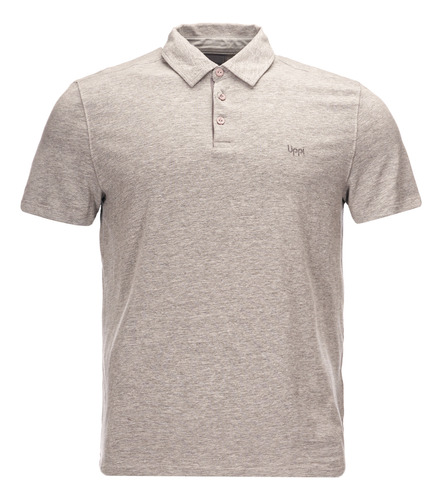 Polera Hombre Lippi Jet Polo Melange Gris Medio