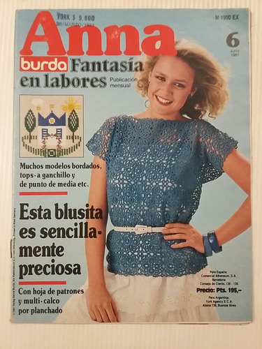 Anna. Burda. No. 6. Junio De 1981.