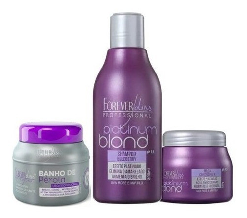 Kit Matizador Para Loiras Platinum Blond E Banho De Pérola