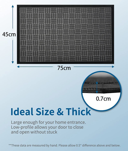 Tapete De Piso Antideslizante De 45x75 Cm Para Entrada