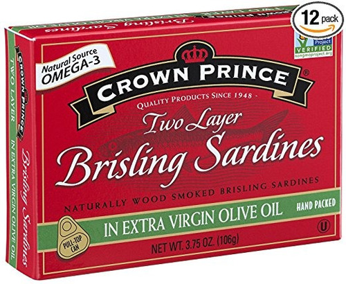 Príncipe De Dos Capas Brisling Sardinas En Aceite De Oliva V