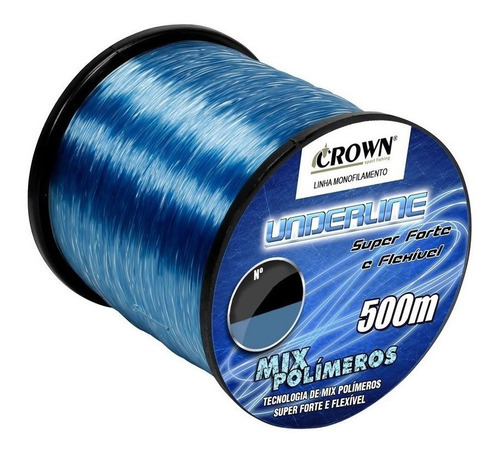 Linha Mono Crown Underline 0,31mm 17lb/7kg - 500 Metros