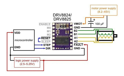 2 Driver Motor De Passo Drv8825 Tmc2208 Tmc2225 A4988