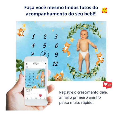 Cesta Presente Bebê Lençol Mesversario Pelucia Naninharaposa