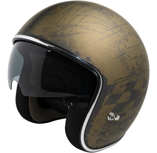 Casco Abierto Jet Ixs 77 2.5 Dorado