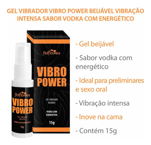 Gel Vibrador Liquido Intenso Beijável Excitante Íntimo Sabor