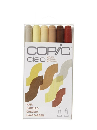 Copic Ciao - Set 6 Marcadores Hairs; Colores Cabello