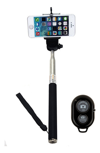 Selfie Stick C/control Remoto Color Negro - Financiado 100%