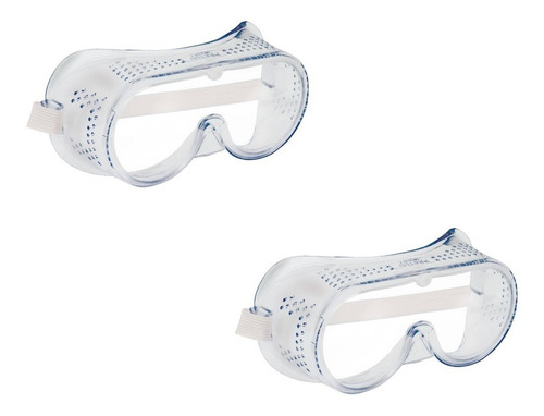 Kit De 2 Goggles De Seguridad Transparentes Para Laboratorio