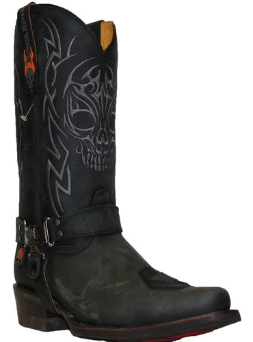 Botas Hombre Vaqueras Biker Enzo Nokota Piel Graso