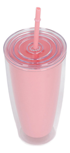 Nuevo Vaso Con Tapa, Pajita, 750 Ml, Doble Pared, Tamaño
