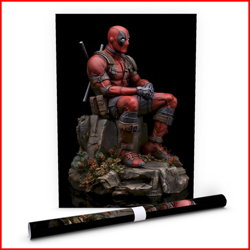 Poster Ai Estatua Deadpool - 40x60cm