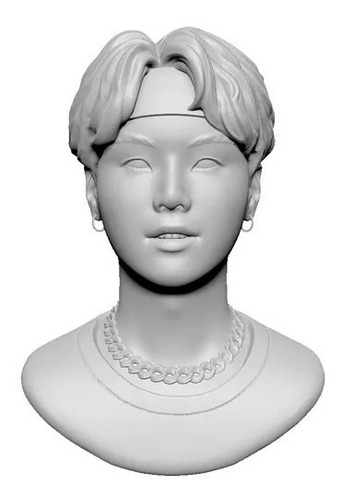 Busto, Figura 3d Bts Suga, Corea Bts, Cara Kpop,tokaturegalo