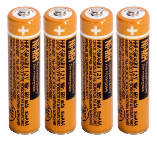 Ni-mh - Batera Recargable Aaa De 1.2 V 550 Mah, Paquete De 4