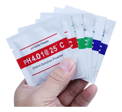 Kit 6 Sachês Solução Para Calibração De Medidor Ph Phmetro 